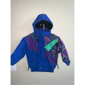 Pro Spirit girls vintage jacket sz XS (4/5) removable hood water repellent